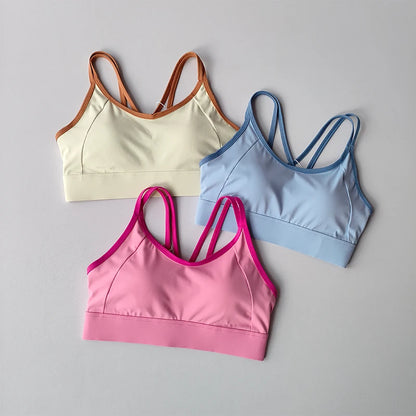 Sujetador deportivo para mujer, top push-up de fitness, fijo con almohadilla, sujetador de yoga, ropa interior, tops deportivos, sujetadores para actividades, chaleco para correr, ropa de gimnasio