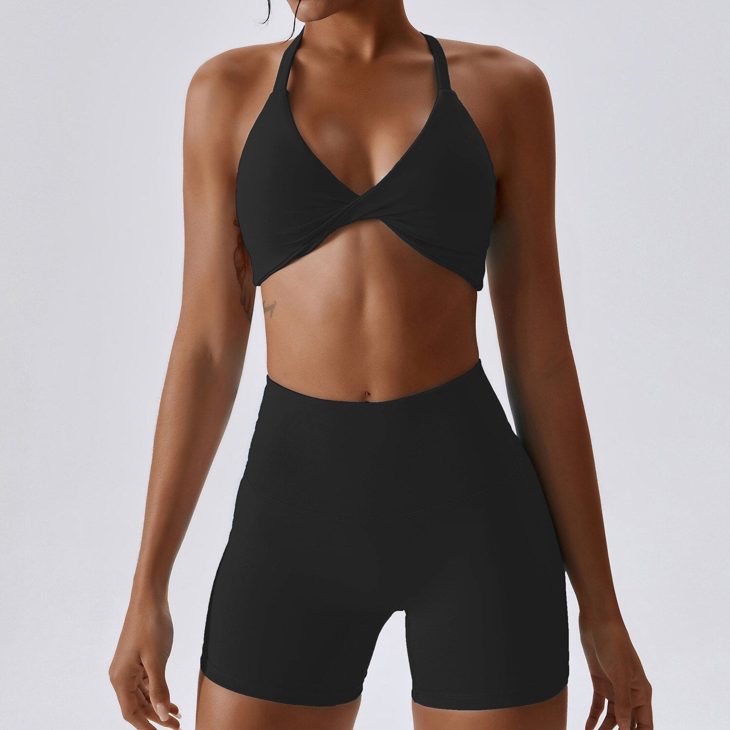 Conjunto de yoga sin costuras de 2 piezas para mujer, conjunto de entrenamiento, ropa deportiva femenina, top, sujetador deportivo, leggings, ropa activa de gimnasio para mujer