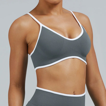 Women Adjustable Strap Beauty Back Sports Bra Shockproof Tight Vest Bra for Yoga Running Workout Outdoor Wear