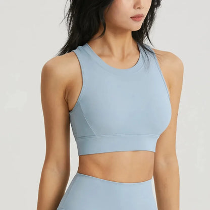 Sujetador deportivo de yoga para mujer, sujetador deportivo de gimnasio, sujetador de fitness, copa semifija, ropa para mujer, ropa interior deportiva de espalda hueca, mallas, top de entrenamiento