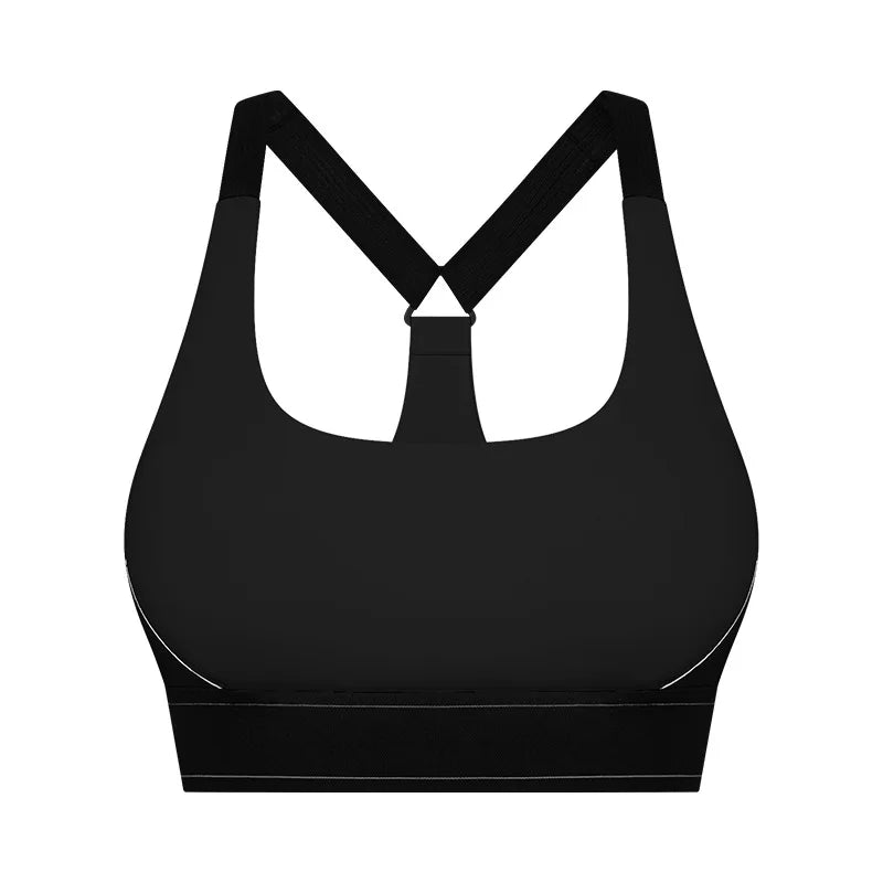 Women's High Waist Butt Lifting Yoga Set - High Impact Supportive Sports Bra and Leggings Gym Outfit with Contrast Color