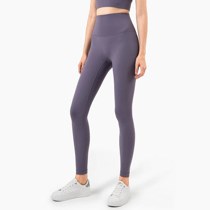 Lycra Yoga Pants Gym Leggings Women Girl Fitness Soft Tights High Waist Elastic Breathable No T Line Sports Pants