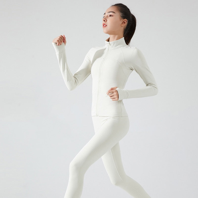 Conjuntos deportivos Stown Sportswear para mujer, conjunto de fitness push up para mujer, chaqueta polar y leggings, traje de yoga de dos piezas para deportes