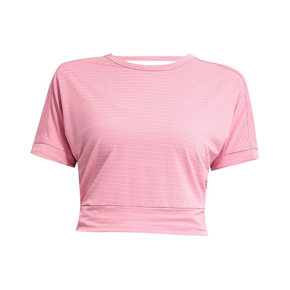 Camiseta de yoga para mujer, sin espalda, sexy, corta, top de gimnasio, ropa deportiva, camiseta de correr, entrenamiento, camisetas sin mangas deportivas holgadas, chaleco de corredor