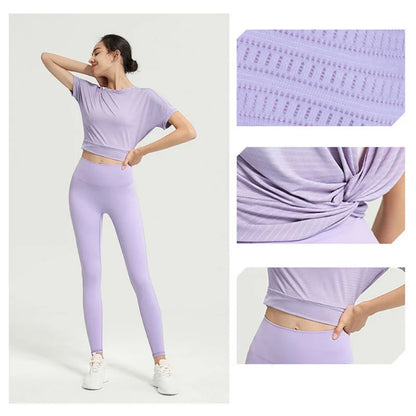 Camiseta de yoga para mujer, sin espalda, sexy, corta, top de gimnasio, ropa deportiva, camiseta de correr, entrenamiento, camisetas sin mangas deportivas holgadas, chaleco de corredor