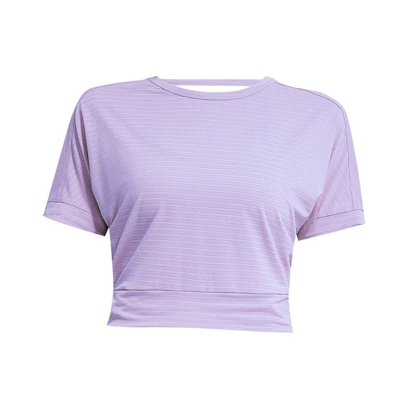 Camiseta de yoga para mujer, sin espalda, sexy, corta, top de gimnasio, ropa deportiva, camiseta de correr, entrenamiento, camisetas sin mangas deportivas holgadas, chaleco de corredor