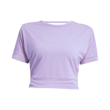 Camiseta de yoga para mujer, sin espalda, sexy, corta, top de gimnasio, ropa deportiva, camiseta de correr, entrenamiento, camisetas sin mangas deportivas holgadas, chaleco de corredor