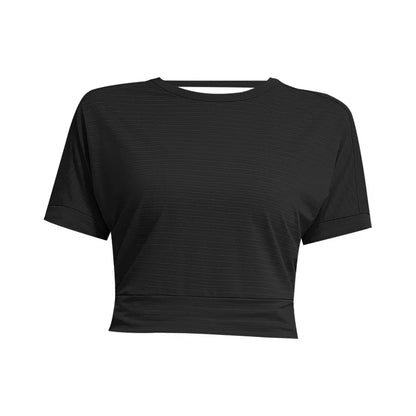 Camiseta de yoga para mujer, sin espalda, sexy, corta, top de gimnasio, ropa deportiva, camiseta de correr, entrenamiento, camisetas sin mangas deportivas holgadas, chaleco de corredor